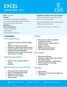 Formation Microsoft Excel - Base 1 et Base 2