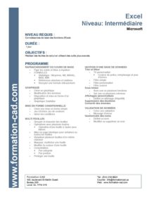 Formation Microsoft Excel - Intermédiaire