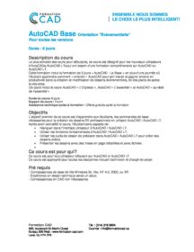 Formation AutoCAD Dessin 2D & 3D Complète - Évènementiel