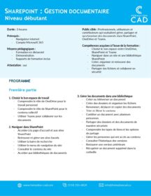 Formation SharePoint - Gestion documentaire