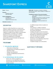 Formation SharePoint Express Formation SharePoint Express