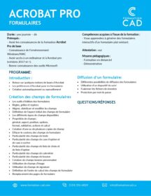Formation Acrobat Pro - Formulaires (Intermédiaire) Formation Acrobat Pro - Formulaires (Intermédiaire)