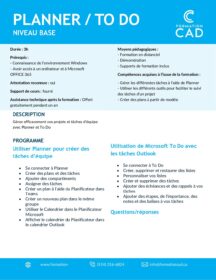 Formation Microsoft To Do et Planner
