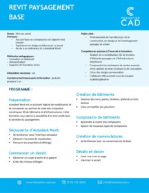 Formation Revit Paysagement Base