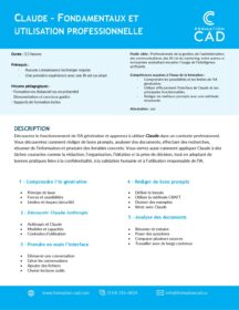 Claude - Fondamentaux et utilisation professionnelle