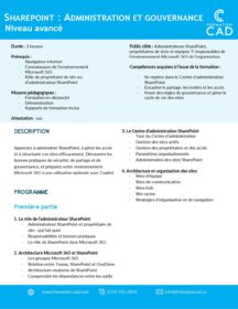 Formation SharePoint - Administration et gouvernance